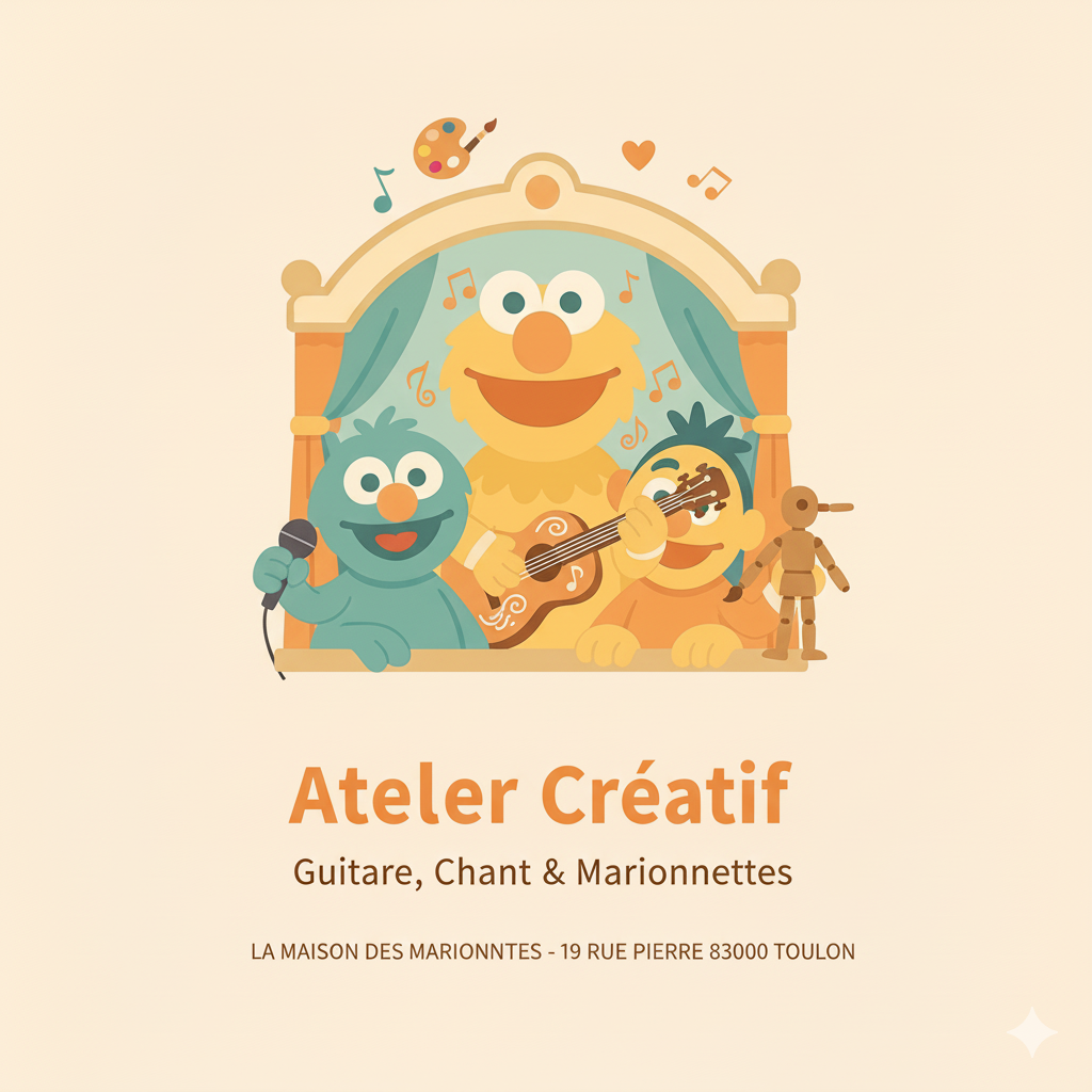Atelier Guitare, Chant & Marionnettes (Mercredi)